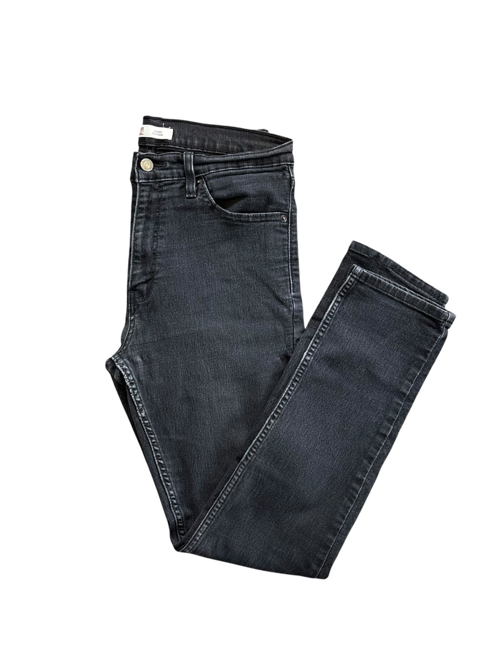 Levi Strauss Men’s Black Skinny Jeans W34 L30 Dark Wash Stretch Denim